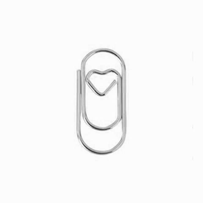 Main Image Paperclips met hartje zilver 20 mm | 100 stuks