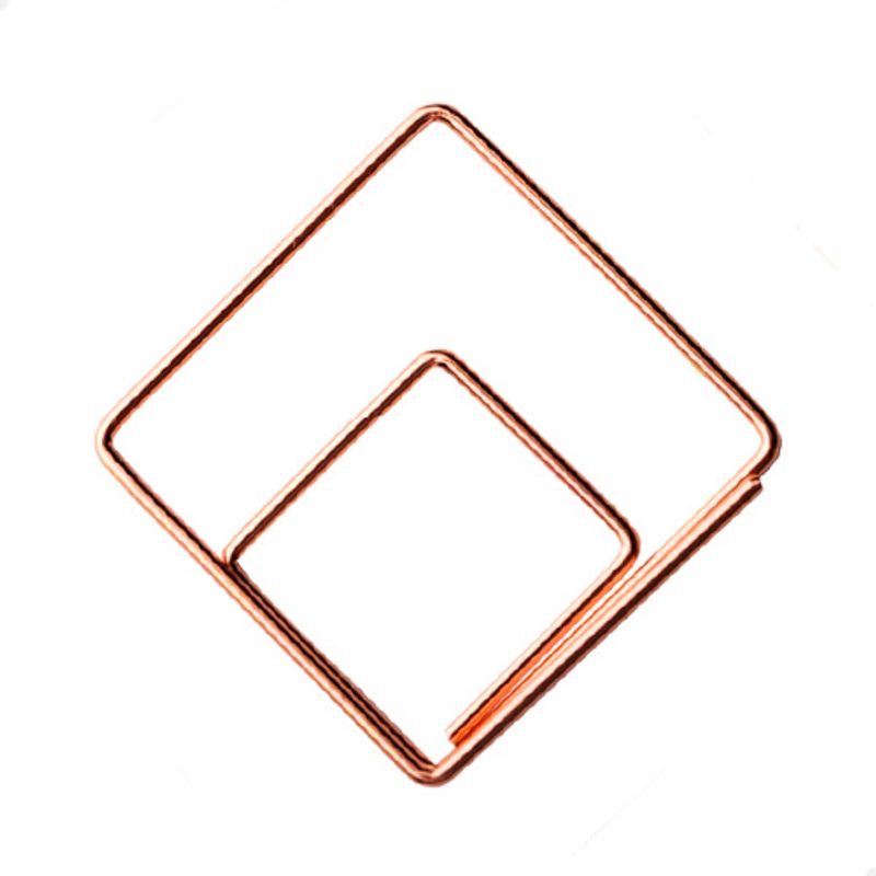 Paperclips vierkant koper 25 mm | 50 stuks