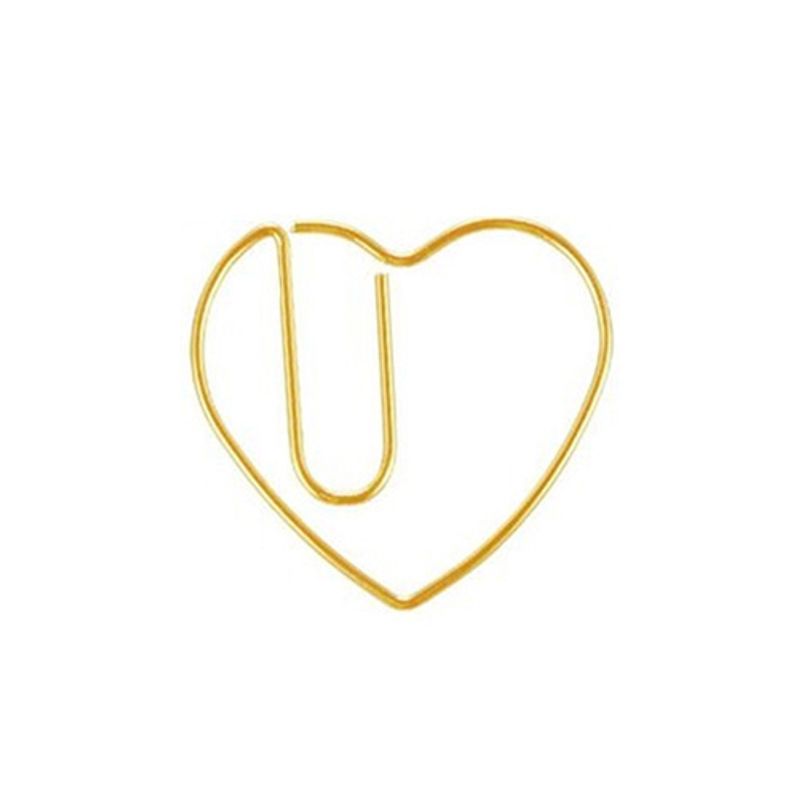 Paperclips hartje goud 16 mm | 50 stuks
