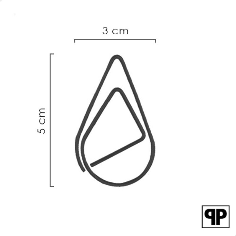 Paperclips druppel XL koper 50 mm | 50 stuks